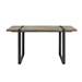 60" Industrial Metal Wood Dining Table - Driftwood - WEF1690