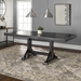 60" Modern Farmhouse Wood Expandable Dining Table - Antique Black  - WEF1695