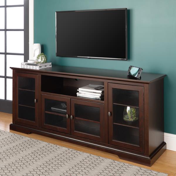 70" Traditional Wood TV Stand - Espresso 