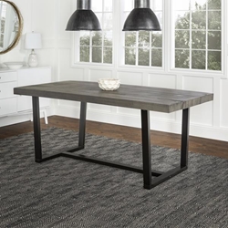 72" Rustic Solid Wood Dining Table - Grey 
 