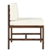 Modular Outdoor Acacia Armless Chair - Dark Brown - WEF1702