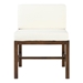 Modular Outdoor Acacia Armless Chair - Dark Brown - WEF1702