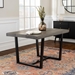 52" Distressed Solid Wood Dining Table - Grey - WEF1707