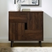 30" Modern Color Pop Accent Cabinet - Dark Walnut & Navy Interior - WEF1722