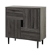 30" Modern Color Pop Accent Cabinet - Slate Grey & Red Interior - WEF1723