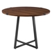 40” Urban Industrial Metal Wrap Round Dining Table - Dark Walnut & Black - WEF1724