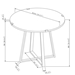 40” Urban Industrial Metal Wrap Round Dining Table - English Oak & Black - WEF1725