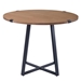 40” Urban Industrial Metal Wrap Round Dining Table - English Oak & Black - WEF1725