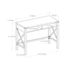 42" Farmhouse Metal & Wood Desk - White Oak - WEF1728