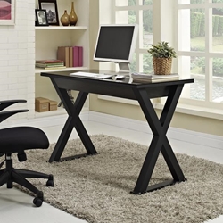 48" Modern Wood Computer Desk - Black 
