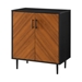 28" Modern Bookmatch Accent Cabinet - Solid Black - WEF1749