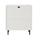 28" Modern Bookmatch Accent Cabinet - Solid White - WEF1750