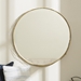 32" Modern Round Wall Mirror - Gold - WEF1771