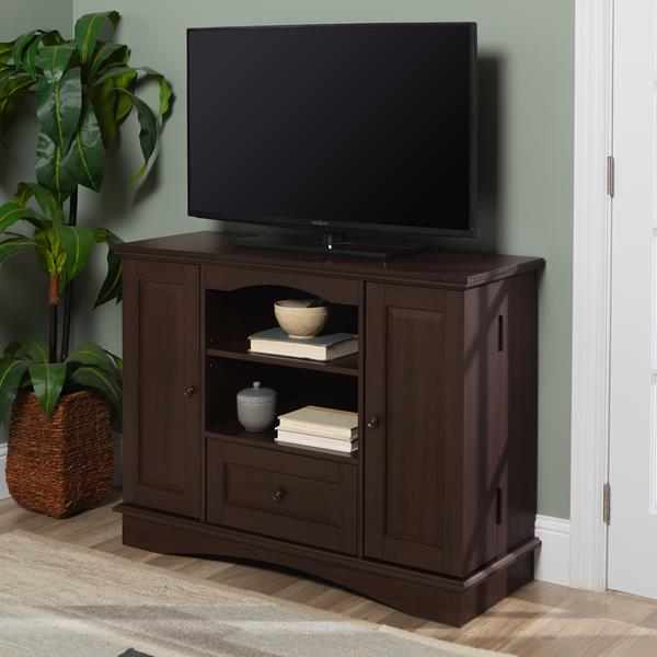 42"Traditional Wood TV Stand - Espresso 