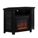 48" Wood Corner Fireplace TV Stand - Black - WEF1788