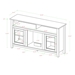 58" Transitional Fireplace Glass Wood TV Stand - Black - WEF1803