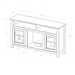 58" Transitional Fireplace Glass Wood TV Stand - Espresso - WEF1805