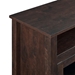 58" Transitional Fireplace Glass Wood TV Stand - Traditional Brown - WEF1807