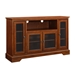 52" Transitional Glass Wood TV Stand - Brown - WEF1838
