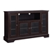 52" Transitional Glass Wood TV Stand - Espresso - WEF1839