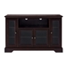 52" Transitional Glass Wood TV Stand - Espresso - WEF1839