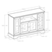 52" Transitional Glass Wood TV Stand - White - WEF1840
