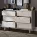6-Drawer Groove Handle Wood Dresser - White - WEF1847