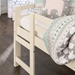 Solid Wood Low Loft Bed - White - WEF1866