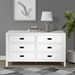 57" Classic Solid Wood 6-Drawer Dresser - White - WEF1879
