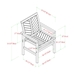 Outdoor Chevron Chair, Set of 2 - Grey Wash - WEF1895