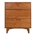 3 Drawer Mid Century Modern Wood Dresser - Caramel - WEF1935