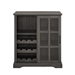 36" Sliding Glass Door Bar Cabinet - Slate Grey - WEF1939