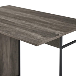 48" Counter Height Drop Leaf Table with Storage - Grey Wash 