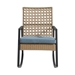 Modern Patio Rattan Rocking Chair - Light Brown & Blue - WEF1971