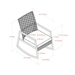 Modern Patio Rattan Rocking Chair - Light Brown & Grey - WEF1972