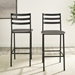 Industrial Slat Back Counter Stools, 2-pack - Grey Wash - WEF1986