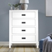 40" Classic Solid Wood 4-Drawer Chest - White - WEF1990