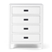 40" Classic Solid Wood 4-Drawer Chest - White - WEF1990