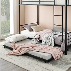 Twin Roll-Out Trundle Bed Frame - Black 