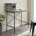 42" Modern Slat Back Adjustable Storage Writing Desk - Grey Wash - WEF2020