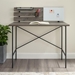 42" Modern Slat Back Adjustable Storage Writing Desk - Grey Wash - WEF2020
