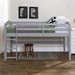 Solid Wood Low Loft Twin Bed - Grey - WEF2033
