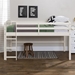 Solid Wood Low Loft Twin Bed - White - WEF2035