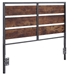 48" Rustic Industrial Queen Size Metal Wood Plank Panel Headboard - Brown - WEF2044