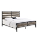 King Size Industrial Slat Bed - Grey Wash - WEF2045