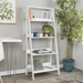 55" Modern Wood Ladder Bookcase - White - WEF2053