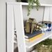 55" Modern Wood Ladder Bookcase - White - WEF2053