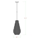 Modern Drop Style Hanging Pendant Light - Nickel - WEF2062