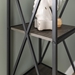 61" Metal Wood Bookcase - Slate Grey - WEF2080