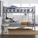 Solid Wood Twin over Twin Mission Design Bunk Bed - Grey - WEF2083
